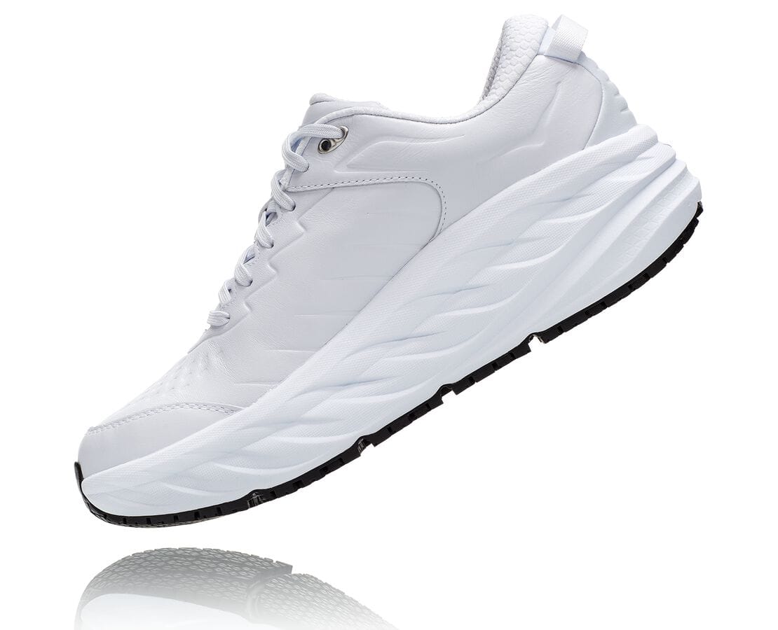 Hoka One One Bondi Sr Mens Road Running Shoes White / White Butik Malaysia